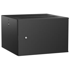 Шкаф настенный 19", 6U, 600х600мм, металл. дверь, черный, UNITBOX W, ITK UBW05-06U66-M