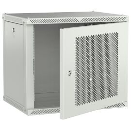 Шкаф настенный 19", 9U, 600х450мм, перф. дверь, серый, LINEA W, ITK LWR3-09U64-PF-2