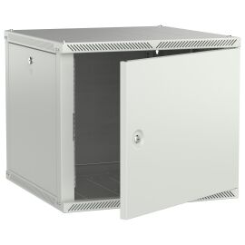 Шкаф настенный 19", 9U, 600х600мм, металл. дверь, серый, LINEA W, ITK LWR3-09U66-MF-2