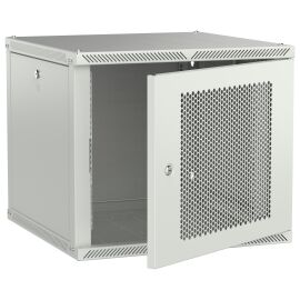 Шкаф настенный 19", 9U, 600х600мм, перф. дверь, серый, LINEA W, ITK LWR3-09U66-PF-2