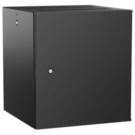 Шкаф настенный 19", 12U, 600х600мм, металл. дверь, черный, UNITBOX W, ITK UBW05-12U66-M