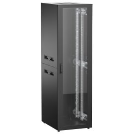 ITK UNITBOX N Шкаф сетевой 19" напольный 42U 600х800мм стеклянная передняя дверь черный