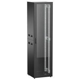 ITK UNITBOX N Шкаф сетевой 19" напольный 47U 600х600мм стеклянная передняя дверь черный