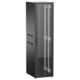 ITK UNITBOX N Шкаф сетевой 19" напольный 47U 600х800мм стеклянная передняя дверь черный