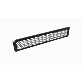 Фальшпанель 19", 2U, перфорированная, черная, DANNMAN 4002009