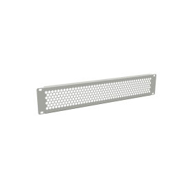 Фальшпанель 19", 2U, перфорированная, серая, Hyperline BPD-2-RAL7035