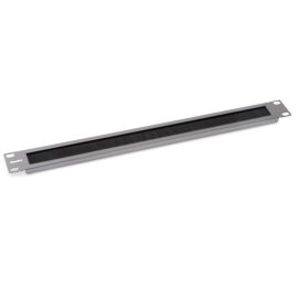 Фальшпанель 19", 1U, с щеточным вводом, серый, Hyperline BPB19-1U-RAL7035