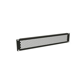 Фальшпанель 19", 2U, перфорированная, черная, Hyperline BPD-2-RAL9005