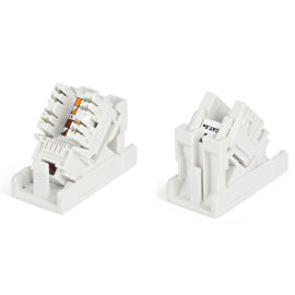 Розетка вставка 45х22,5мм c модулем Keystone 1*RJ45, кат.5e, UTP, без инстр. Tooless, Hyperline SIP2K-C5E-M45-22.5
