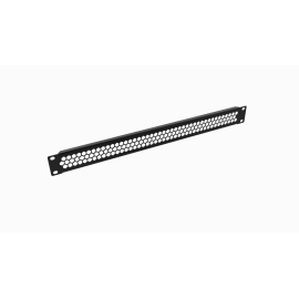 Фальшпанель 19", 1U, перфорированная, черная, DANNMAN 4001009