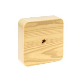 Коробка разветвительная KMP-030-030, 2 ввода, 75х75х26мм, светлое дерево, EKF plc-kmr-030-030-s