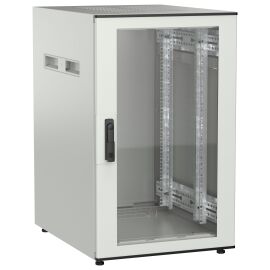 Шкаф напольный 19", 18U, 600х800мм, стекл. перед. дверь, серый, UNITBOX N, ITK UBN35-18U68-G