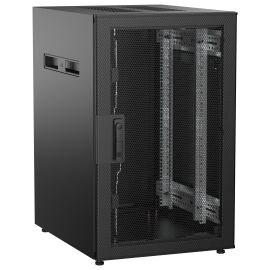 Шкаф напольный 19", 18U, 600х800мм, перф. перед. дверь, черный, UNITBOX N, ITK UBN05-18U68-P