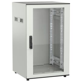 Шкаф напольный 19", 18U, 600х600мм, стекл.перед.дверь, серый, UNITBOX N, ITK UBN35-18U66-G