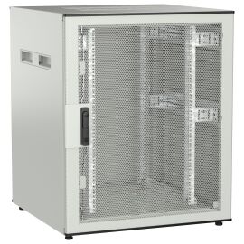 Шкаф напольный 19", 18U, 800х800мм, перф.перед.дверь, зад.металл, серый, UNITBOX N, ITK UBN35-18U88-PM
