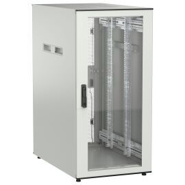 Шкаф напольный 19", 24U, 600х1000мм, стекл.перед.дверь, зад.перф., серый, UNITBOX N, ITK UBN35-24U61-GP