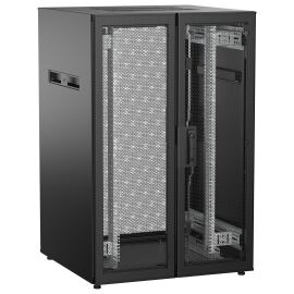 Шкаф напольный 19", 24U, 800х800мм, двуст.перф.дверь, зад.перф., черный, UNITBOX N, ITK UBN05-24U88-2PP