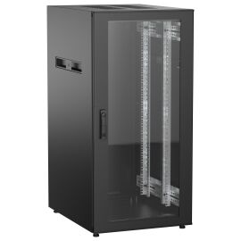Шкаф напольный 19", 24U, 600х800мм, стекл. перед. дверь, черный, UNITBOX N, ITK UBN05-24U68-G
