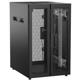 Шкаф напольный 19", 18U, 600х800мм, двуст.перф.дверь, зад.перф., черный, UNITBOX N, ITK UBN05-18U68-2PP