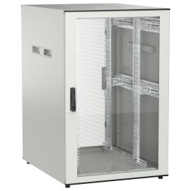 Шкаф напольный 19", 24U, 800х1000мм, стекл.перед.дверь, зад.перф., серый, UNITBOX N, ITK UBN35-24U81-GP