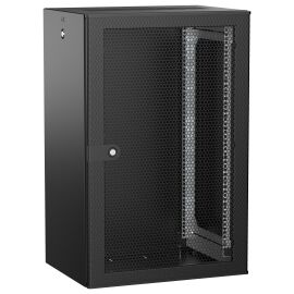 Шкаф настенный 19", 18U, 600х450мм, перф. дверь, черный, UNITBOX W, ITK UBW05-18U64-P