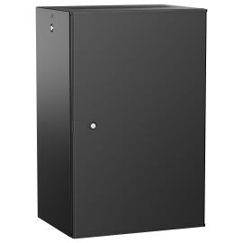 Шкаф настенный 19", 18U, 600х450мм, металл. дверь, черный, UNITBOX W, ITK UBW05-18U64-M
