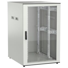 Шкаф напольный 19", 24U, 800х1000мм, стекл.перед.дверь, зад.металл, серый, UNITBOX N, ITK UBN35-24U81-GM