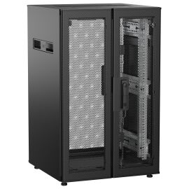 Шкаф напольный 19", 18U, 600х600мм, двуст.перф.дверь, зад.перф., черный, UNITBOX N, ITK UBN05-18U66-2PP