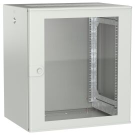 Шкаф настенный 19", 12U, 600х450мм, стекл. дверь, серый, UNITBOX W, ITK UBW35-12U64-G