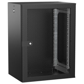 Шкаф настенный 19", 15U, 600х450мм, перф. дверь, черный, UNITBOX W, ITK UBW05-15U64-P