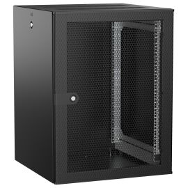 Шкаф настенный 19", 15U, 600х600мм, перф. дверь, черный, UNITBOX W, ITK UBW05-15U66-P