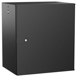 Шкаф настенный 19", 12U, 600х450мм, металл. дверь, черный, UNITBOX W, ITK UBW05-12U64-M