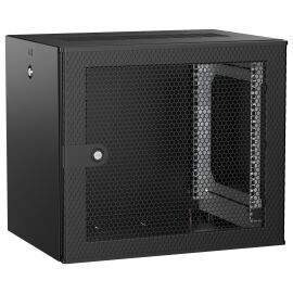 Шкаф настенный 19", 9U, 600х450мм, перф. дверь, черный, UNITBOX W, ITK UBW05-09U64-P
