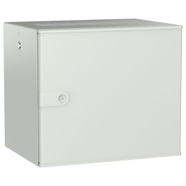 Шкаф настенный 19", 9U, 600х450мм, металл. дверь, серый, UNITBOX W, ITK UBW35-09U64-M