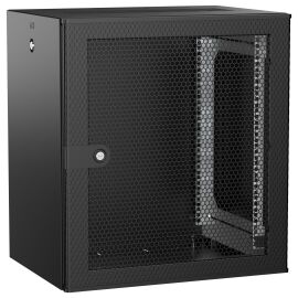 Шкаф настенный 19", 12U, 600х450мм, перф. дверь, черный, UNITBOX W, ITK UBW05-12U64-P