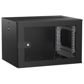 Шкаф настенный 19", 6U, 600х450мм, перф. дверь, черный, UNITBOX W, ITK UBW05-06U64-P