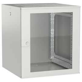 Шкаф настенный 19", 12U, 600х600мм, стекл. дверь, серый, UNITBOX W, ITK UBW35-12U66-G