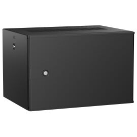 Шкаф настенный 19", 6U, 600х450мм, металл. дверь, черный, UNITBOX W, ITK UBW05-06U64-M