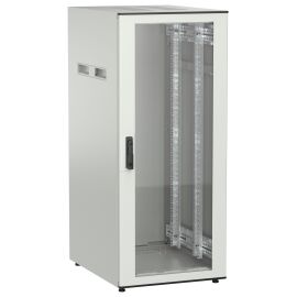 Шкаф напольный 19", 28U, 600х800мм, стекл. перед. дверь, серый, UNITBOX N, ITK UBN35-28U68-G