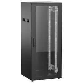 Шкаф напольный 19", 28U, 600х600мм, стекл. перед. дверь, черный, UNITBOX N, ITK UBN05-28U66-G