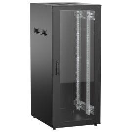 Шкаф напольный 19", 28U, 600х800мм, стекл. перед. дверь, черный, UNITBOX N, ITK UBN05-28U68-G