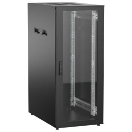 Шкаф напольный 19", 28U, 600х1000мм, стекл. перед. дверь, черный, UNITBOX N, ITK UBN05-28U61-G