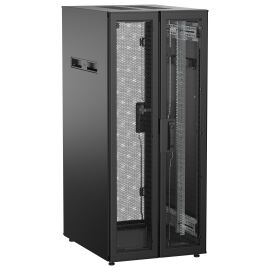 Шкаф напольный 19", 28U, 600х800мм, двуст.перф.дверь, зад.перф, черн, UNITBOX N, ITK UBN05-28U68-2PP