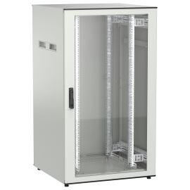 Шкаф напольный 19", 28U, 800х800мм, стекл.пер.дверь, зад.металл, серый, UNITBOX N, ITK UBN35-28U88-GM