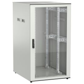 Шкаф напольный 19", 28U, 800х1000мм, стекл.пер.дверь, зад.металл, серый, UNITBOX N, ITK UBN35-28U81-GM