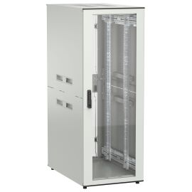 Шкаф напольный 19", 33U, 600х1000мм, стекл.пер.дверь, зад.перф, серый, UNITBOX N, ITK UBN35-33U61-GP