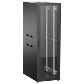 Шкаф напольный 19", 38U, 600х1000мм, стекл. перед. дверь, черный, UNITBOX N, ITK UBN05-38U61-G