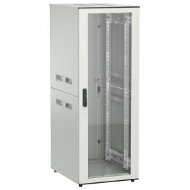 Шкаф напольный 19", 33U, 600х800мм, стекл.пер.дверь, зад.металл, серый, UNITBOX N, ITK UBN35-33U68-GM