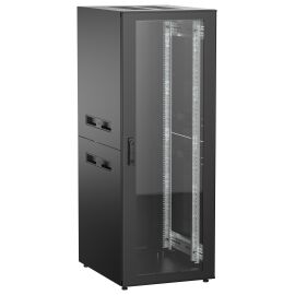 Шкаф напольный 19", 33U, 600х800мм, стекл. перед. дверь, черный, UNITBOX N, ITK UBN05-33U68-G