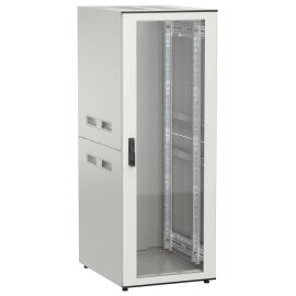 Шкаф напольный 19", 33U, 600х800мм, стекл. перед. дверь, серый, UNITBOX N, ITK UBN35-33U68-G
